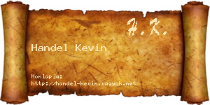 Handel Kevin névjegykártya